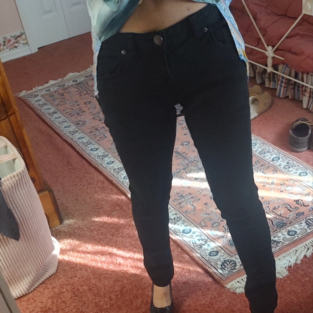 INC black denim skinny jeans